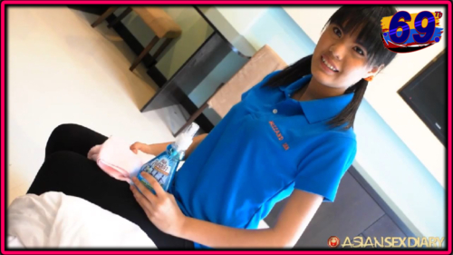 AsianSexDiary : น้องน้อย (Noi) แม่บ้านอายุน้อยรับงานเสริมจากพนักงานทำความสะอาดมาเย็ดกับxฝรั่งหีกระทิเหมือนเด็ก